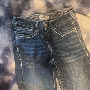 Ariat Women's Distressed Blue Straight Leg Jeans